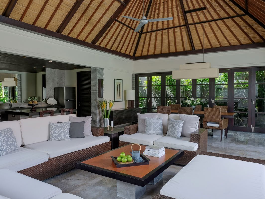 Living area inside a Peppers Seminyak villa