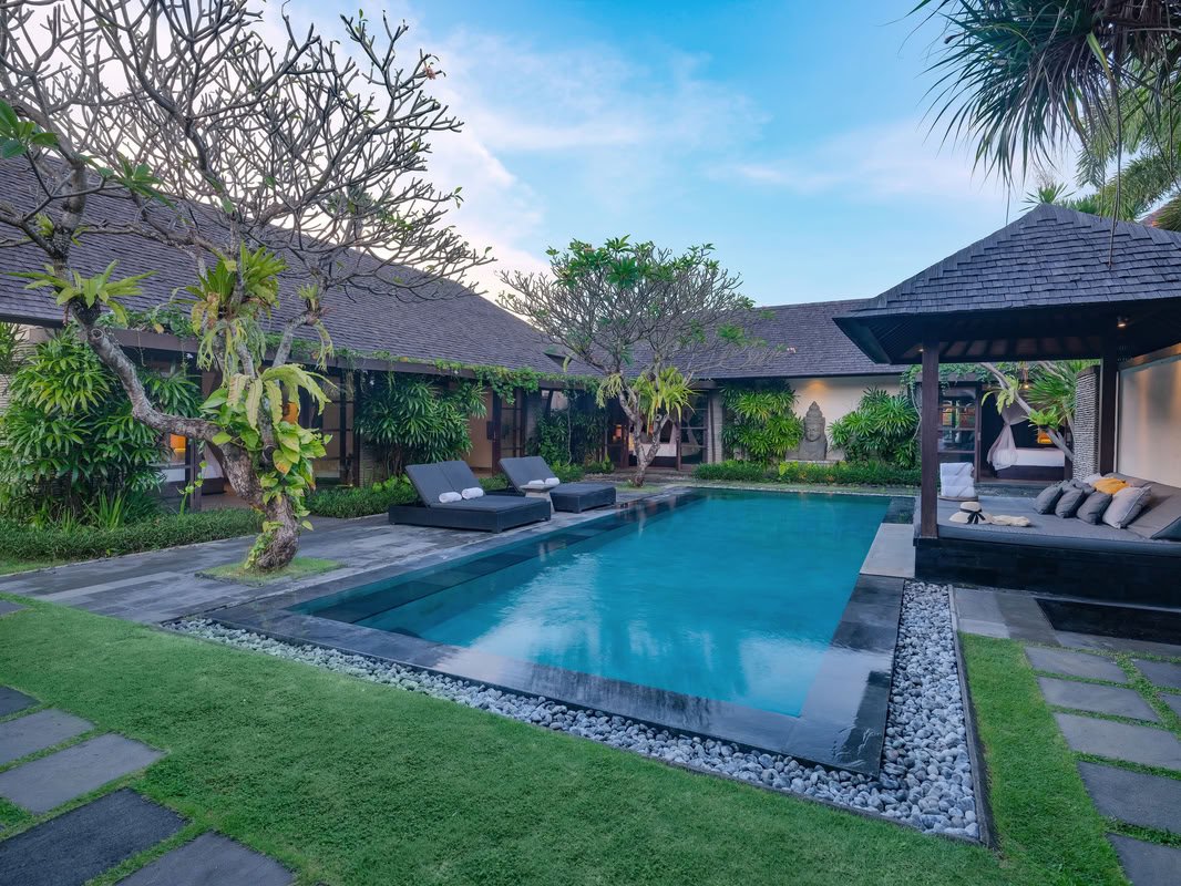 Private pool courtyard at Peppers Seminyak in Bali